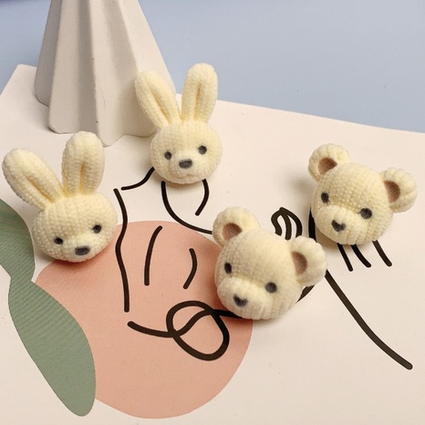 cute flocking bear bunny earrings wholesale's discount tags