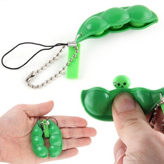 Dekompressionsschlüsselanhänger Erbsenschote Schlüsselanhänger Dekompressionsventil Edamame Squeeze Toy