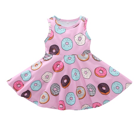 Neue Mädchen Kleid Sommer Kinder Prinzessin Kleid Macaron Print kleines Mädchen Rock's discount tags