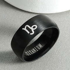 316 Titanium Steel Ring Men's Capricorn Ring