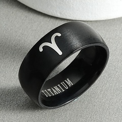 316 titanium steel ring men's Aries ring