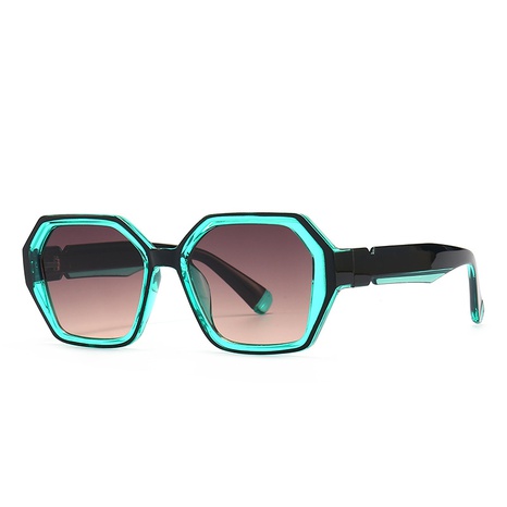 Europäische und amerikanische Sonnenbrille mit kleinem Rahmen einfache sechseckige Sonnenbrille quadratische Sonnenbrille's discount tags