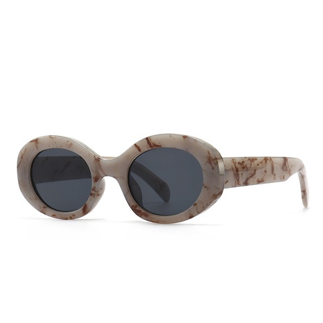 Gafas de sol de estilo de moda de gafas de sol estrechas ovaladas de mármol's discount tags