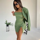 2021 neue Wintermode sexy Leder Slim Split Kleid Grohandelpicture8