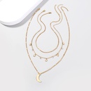 Simple multilayered star and moon necklace clavicle chain wholesalepicture12