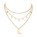 Simple multilayered star and moon necklace clavicle chain wholesalepicture13
