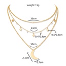 Simple multilayered star and moon necklace clavicle chain wholesalepicture14