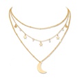 Simple multilayered star and moon necklace clavicle chain wholesalepicture15