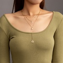Simple star and moon wind pearl clavicle chain multilayered necklacepicture8