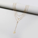 Simple star and moon wind pearl clavicle chain multilayered necklacepicture9