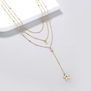 Simple star and moon wind pearl clavicle chain multilayered necklacepicture11