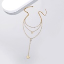 Simple star and moon wind pearl clavicle chain multilayered necklacepicture12