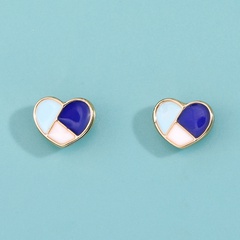 hit color Exquisite heart-shaped cute fashion women's earrings