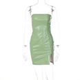 2021 neue Wintermode sexy Leder Slim Split Kleid Grohandelpicture17