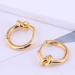 Korean fashion simple knotted copper ear buckle ear ring