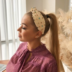 fashion fabric wide-sided color rhinestone headband
