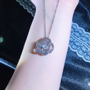 micro inlaid diamond rose shape necklace bracelet pendantpicture15