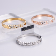 fashion hollow geometric stainless steel bracelet