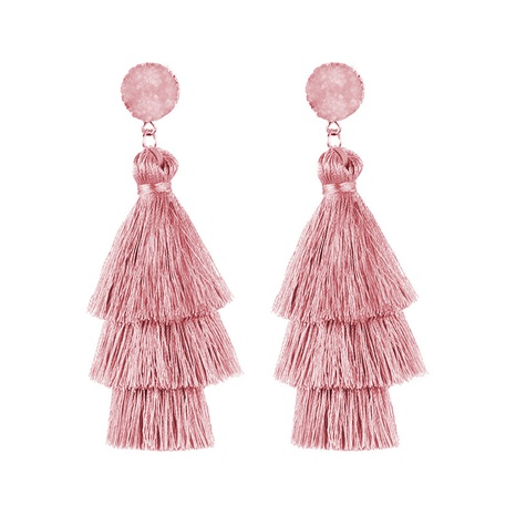 European and American retro ethnic three-layer tassel multi-layer splicing earrings's discount tags