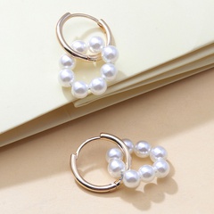 baroque pearl simple wild earrings retro temperament earrings