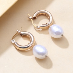 Cross-border retro baroque pearl new trendy long style earrings