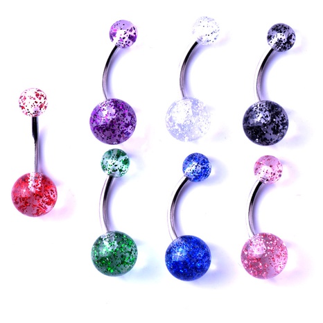 European and American fashion multi-color navel nail piercing jewelry NHLLU532405's discount tags