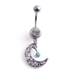 New Moon Shape Pendant Belly Button Ring Belly Button Nail