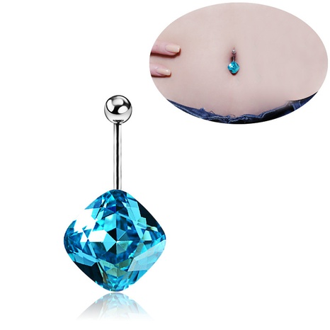 Square Zircon Belly Button Button Piercing Jewelry European and American Style NHLLU532406's discount tags