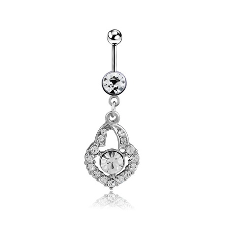 new water drop heart-shaped piercing jewelry belly button ring umbilical nail  NHLLU532381's discount tags