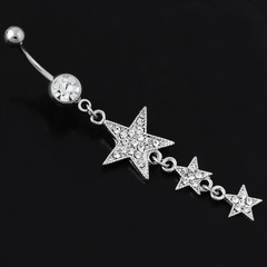 style ethnique longue étoile à cinq branches piercing nombril anneau nombril ongle gros