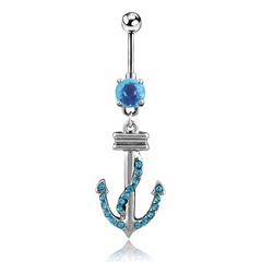 Piercing Jewelry Belly Button Ring Fashion Diamond Anchor Crystal Belly Button Nail Wholesale