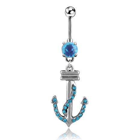 Piercing Jewelry Belly Button Ring Fashion Diamond Anchor Crystal Belly Button Nail Wholesale's discount tags