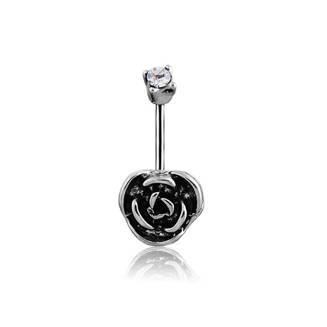 Trendy new piercing jewelry black rose belly button ring belly button nail  NHLLU532472's discount tags