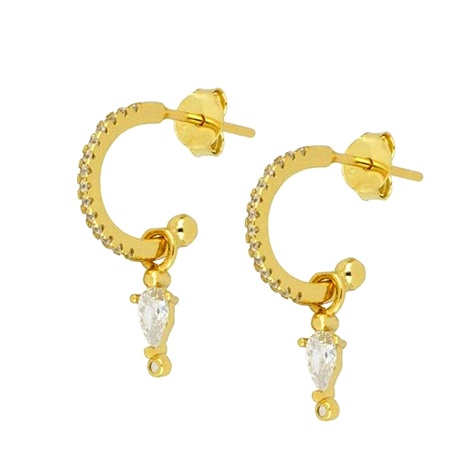 fashion drop-shaped zircon pendant earrings ear jewelry's discount tags