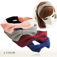 new Korean bow hair band elastic solid color hairband