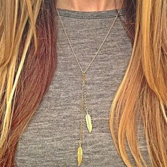 simple leaf simple short necklace clavicle chain wholesale
