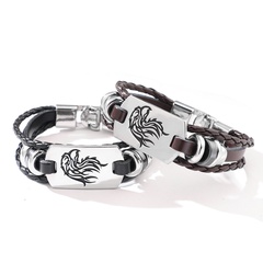 new leather bracelet personality fashion animal shape eagle head bracelet