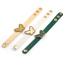 Neues PU Leder Schmuck Legierung Schmetterling Acryl Allgleiches Armbandpicture2