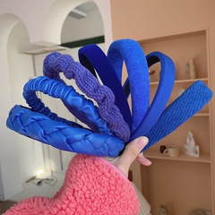 2021 new Klein blue hairband sponge headband wide-sided hair accessories