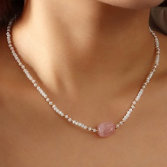 Perlenkette Weibliche Kurze Glasur Stein Anhänger Halskette Einfache Schlüsselbeinkette