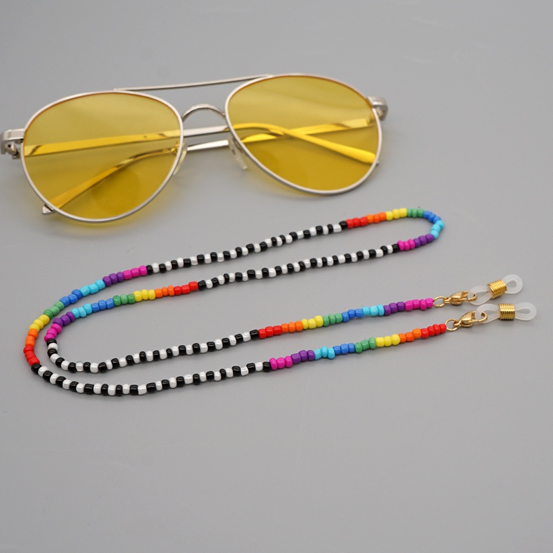 glass bead mask lanyard fashion glasses chain nonslip wholesale NHYUX533722