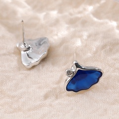 Blauer Kristall exquisite Damen Ohrringe Modeaccessoires