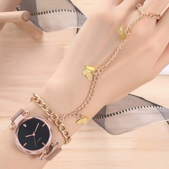 moda estrella de cinco puntas cisne cielo estrellado mariposa pulsera reloj de cuarzo