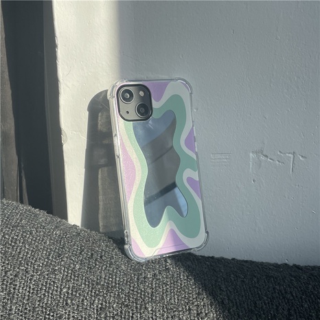Korean style taro purple wave mirror Apple mobile phone case's discount tags