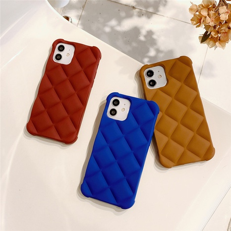 Simple solid color rhombus iPhone mobile phone case's discount tags