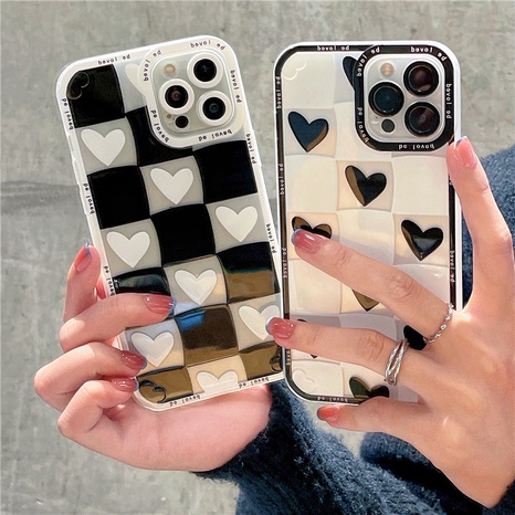 Chessboard Heart Apple mobile phone case  NHFI536607's discount tags