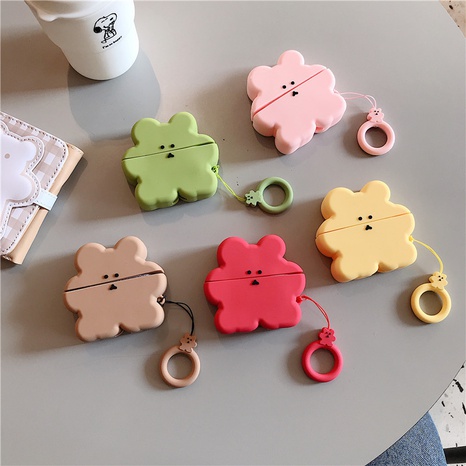 Carcasa protectora para auriculares Airpods cute biscuit bear's discount tags