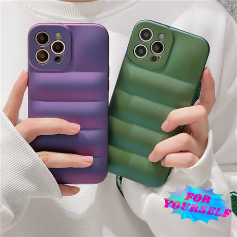 Doudoune créative verte soft shell coque de téléphone portable iPhone's discount tags