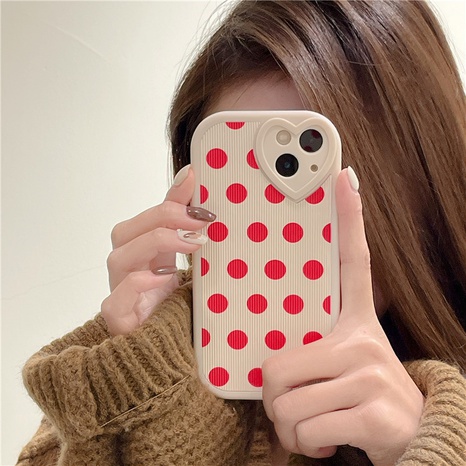 red wave dot Apple mobile phone case's discount tags