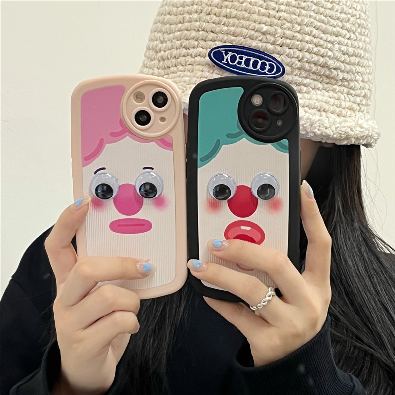 Korean style funny expression eyes Apple mobile phone case